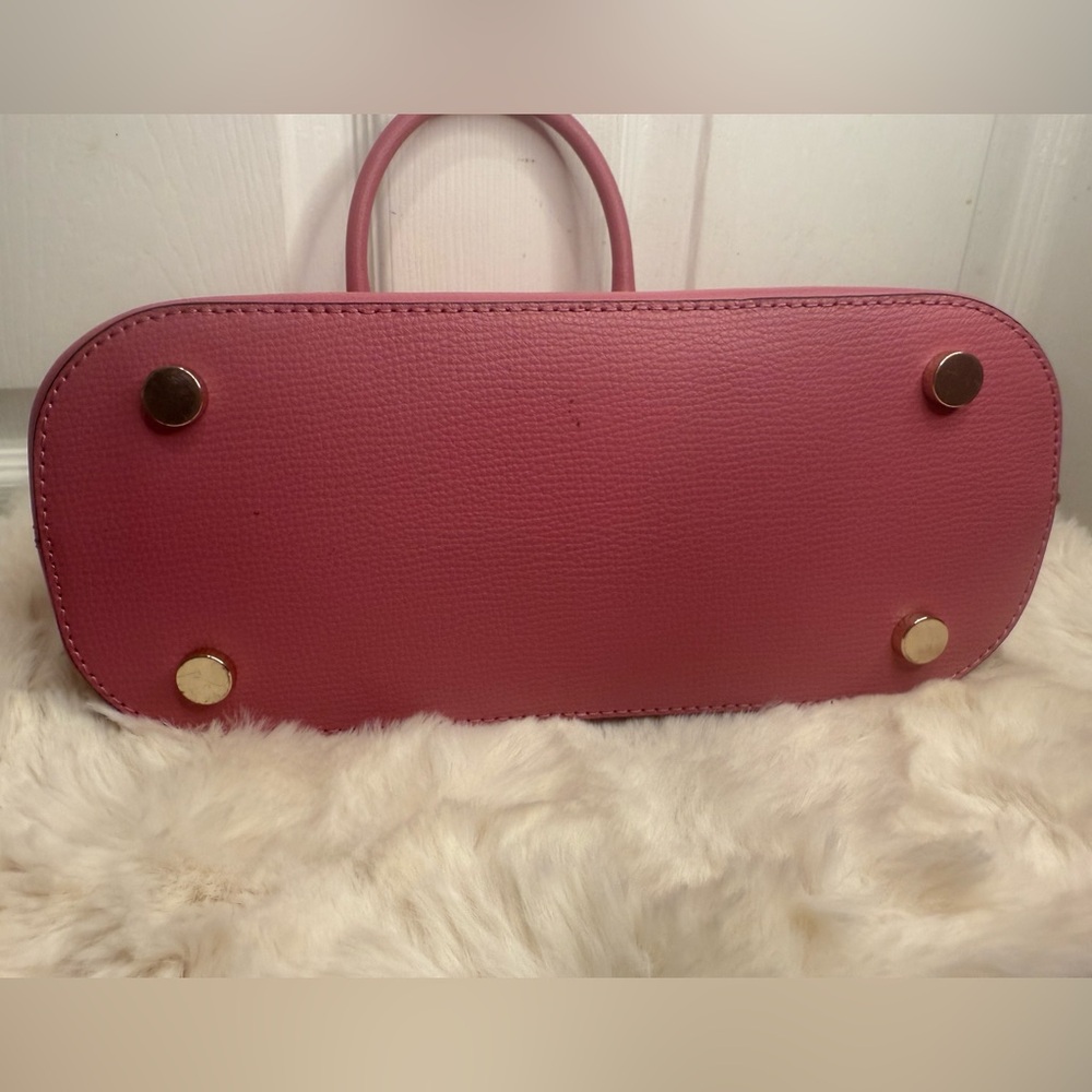 KATE SPADE NEW YORK LEATHER DOME HAND BAG PINK - Picture 5 of 15